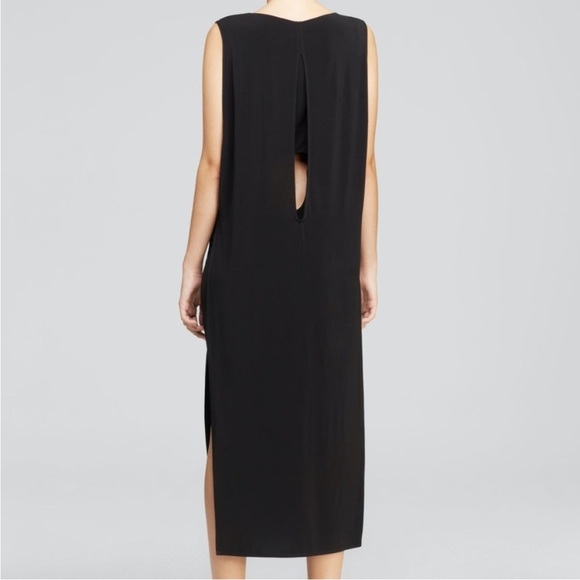 HELMUT LANG Faint High Slit Jersey Dress Black Size Small - Picture 4 of 12